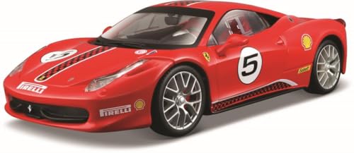 Bburago 15626302-1:24 Ferrari Race und Play 458 Challenge Fahrzeug von Bburago