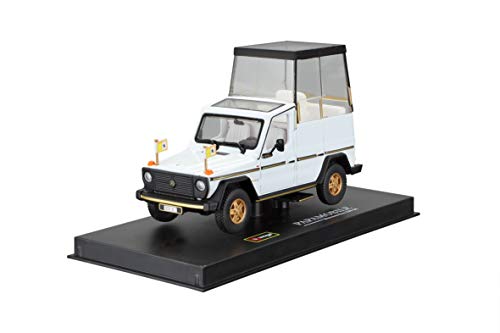 Bburago 15631018-1:43 Papamobil Mercedes Benz G500, Weiß von Bburago