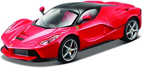 Bauer Spielwaren Bburago Ferrari LaFerrari: hochwertiges Modellauto im Maßstab 1:43, Ferrari Signature Edition, Hardcase, 10 cm, rot (18-36902), farblich sortiert von Bburago