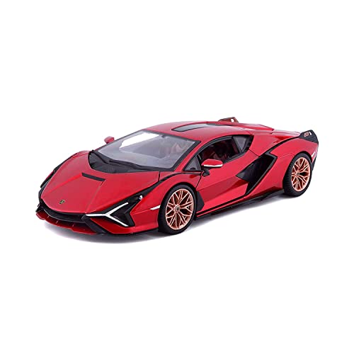 Bburago 18-21099R Lamborghini Sian FKP 37 Modellauto im Maßstab 1:24, rot, Medium von Bburago