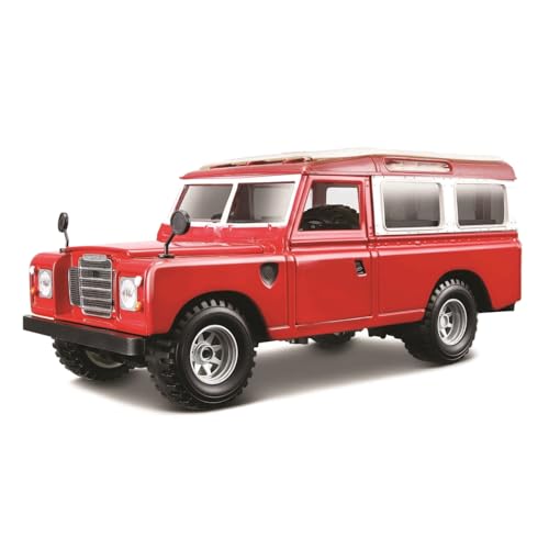 Bburago 18-22063 Land Rover Serie II Modellauto im Maßstab 1:24, Rot, Large von Bburago