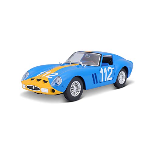 Bburago 18-26305 Ferrari 250 GTO Modellauto 1:24, Blau/Gelb von Bburago