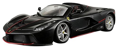 Bburago 26022BK Aperta 2016 Ferrari Modellfahrzeug, Schwarz, Echelle 1/24 von Bburago