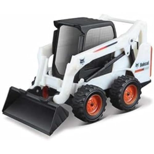 Bburago B18-31801 Cast Skid-Steer Loader with Working Bucket Collectible Model Toy-1:50 Scale Bobcat S590 Rutschschutzlader mit Eimer, 10 cm, Verschiedene Designs und Farben von Bburago