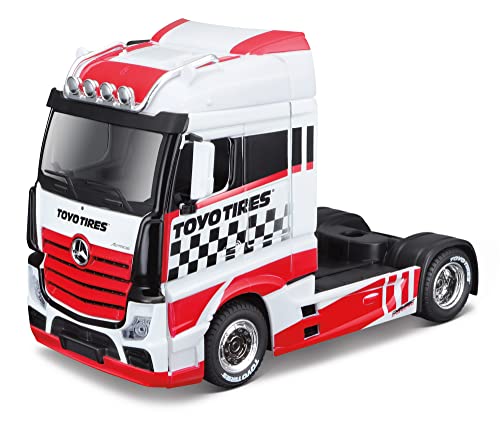 Bburago B18-32201 1:43 Street Fire HAULERS Custom CABS MB ACTROS GIGASPACE RED, Verschiedene Designs und Farben von Bburago