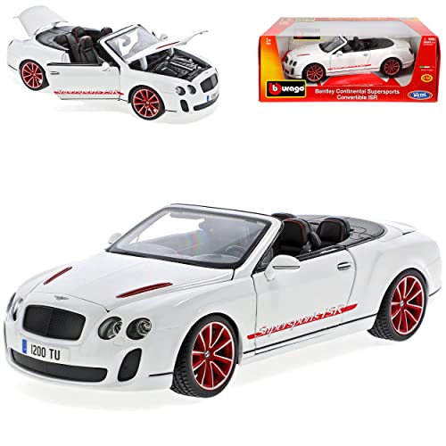 Bburago Bentley Continental SupeRSports Cabrio ISR Weiss 2. Generation Ab 2011 1/18 Modell Auto von Bburago