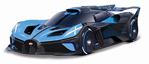 Bburago Bugatti Bolide: Modellauto im Maßstab 1:18, Türen beweglich, blau-schwarz (18-11047B) von Bburago