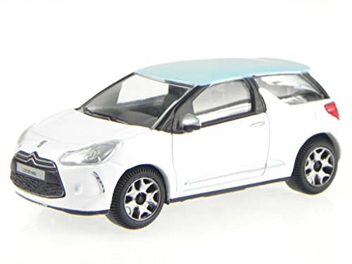 Bburago DS3 DS 3 weiss-blau 1:43 Modellauto, Kinderspielzeug, Karton von Bburago