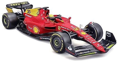 Bburago - Eisen F1-75 – Italy Monza GP 2022-1/18, Rot/Gelb von Bburago