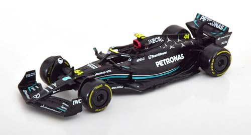 Bburago F1 Mercedes AMG Petronas W14E 2023 – Formel 1 – Lewis Hamilton 44 – Maßstab 1:43 12 cm 38080 von Bburago