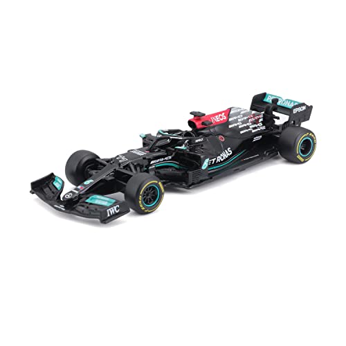 Bburago F1 Mercedes-AMG W12 (2021): Modellauto im Maßstab 1:43, #77 Valtteri Bottas, schwarz (18-38038B) von Bburago