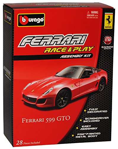 Bburago Ferrari 599 GTO Coupe Grau Bausatz Kit 1/32 Modell Auto mit individiuellem Wunschkennzeichen von Bburago