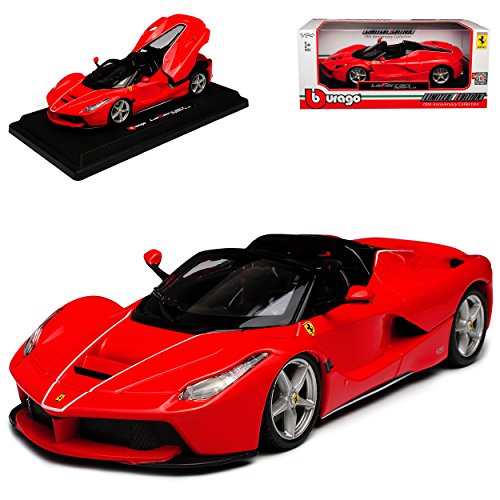 Bburago Ferrari Aperta Laferrari Cabrio Rot Ab 2016 1/24 Modell Auto mit individiuellem Wunschkennzeichen von Bburago