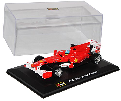 Bburago Ferrari F10 Fernando Alonso Nr 8 2010 Formel 1 1/32 Modell Auto mit individiuellem Wunschkennzeichen von Bburago