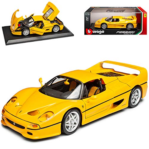 Bburago Ferrari F50 Coupe Gelb 1996-1997 1/18 Modell Auto von Bburago