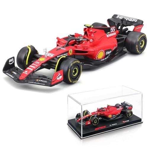 Bburago Ferrari SF-23 Carlos Sainz Nr 55 Saison 2023 Formel 1 F1 - Maßstab 1/24 23cm Modell Auto DieCast 18-26808-55 von Bburago