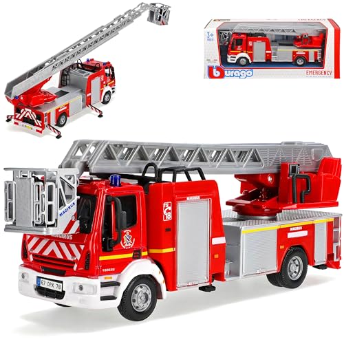 Bburago Iveco Magirus Deutz 150e 28 Brandweer Rot Feuerwehr Niederlande 1/50 Modell Auto mit individiuellem Wunschkennzeichen von Bburago