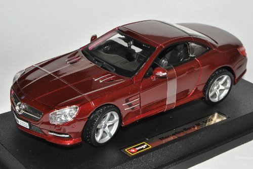 Bburago Mercedes-Benz SL500 SL Coupe Rot Braun R231 Ab 2012 1/24 Modell Auto mit individiuellem Wunschkennzeichen von Bburago