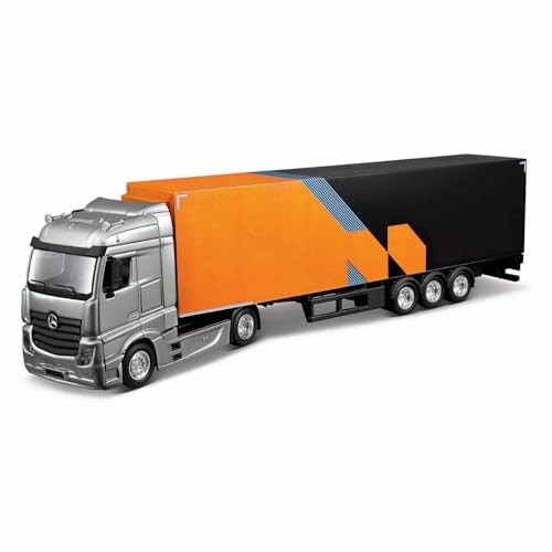 Bburago - Mercedes Semi Truck mit McLaren MCL38 2024#4 Norris, Diecast-Set Maßstab 1:43, Transporter mit F1-Auto, McLaren- und Mercedes-Lizenz, Alter 3+ Bburago - Mercedes Semi Truck mit McLaren MCL38 2024#4 Norris, Diecast-Set Maßstab 1:43, Transporter mit F1-Auto, McLaren- und Mercedes-Lizenz, Alter 3+ von Bburago