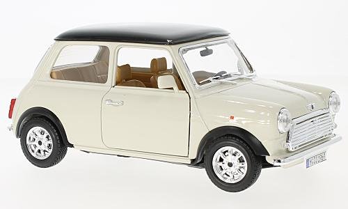 Bburago Mini Cooper altes Ur Modell Weiss mit Schwarzem Dach 1959-2000 1/18 Modell Auto von Bburago