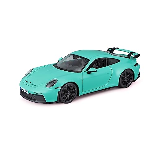 Bburago Porsche 911 GT3 (2021): Modellauto im Maßstab 1:24, Türen beweglich, grün (18-21104G) von Bburago