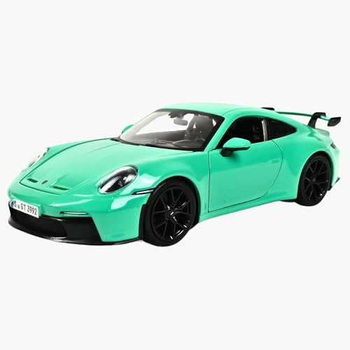 Bburago Porsche 911 GT3 (2021): Modellauto im Maßstab 1:24, Türen beweglich, grün (18-21104G) von Bburago