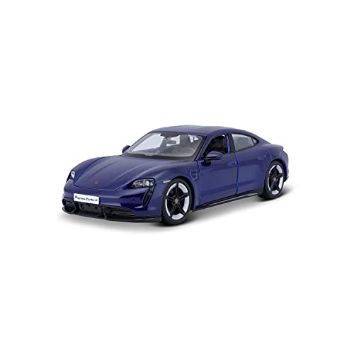 Bburago Modellauto 1:24 Porsche Taycan, Blau von Bburago