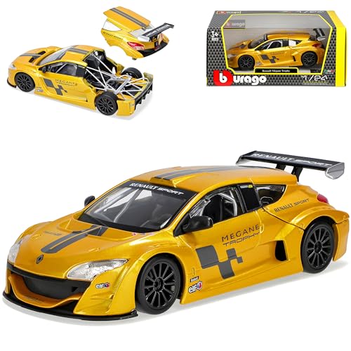 Bburago Renault Megane RS Trophy Gelb 3. Generation Ab 2008 18-22115 1/24 Modell Auto mit individiuellem Wunschkennzeichen von Bburago