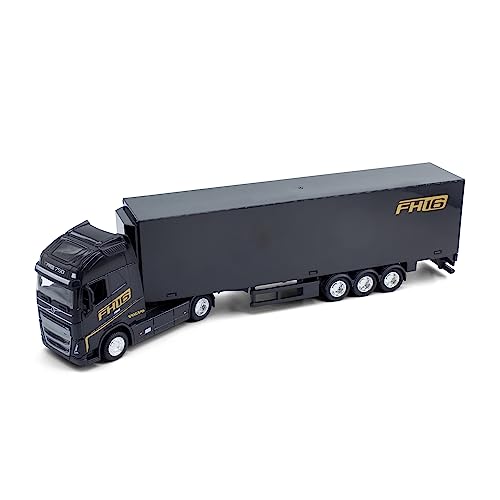 Bburago Street FIRE HAULERS with Trailer Die-Cast Truck - Volvo FH16 Globetrotter 750 XXL - 1:43 Scale - Collectible Toy, Assorted Designs and Colours von Bburago