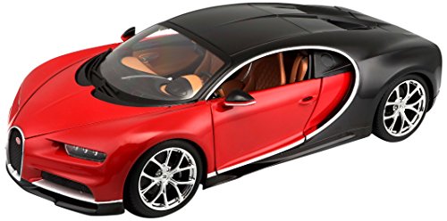 Bburago B18-11040R Bugatti Chiron Modellauto, Rot/Schwarz von Bburago