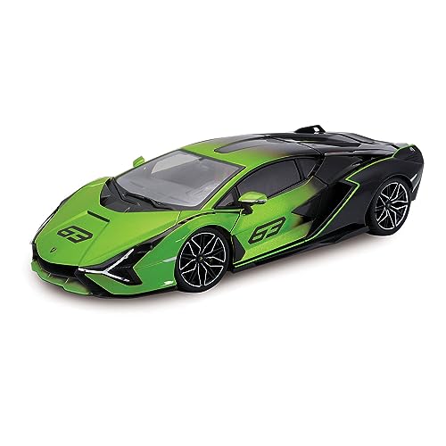 Burago, Model Kit Lamborghini Sian FKP 37, Maßstab 1:18, Farbe Grün, Die Cast aus Metall von Bburago