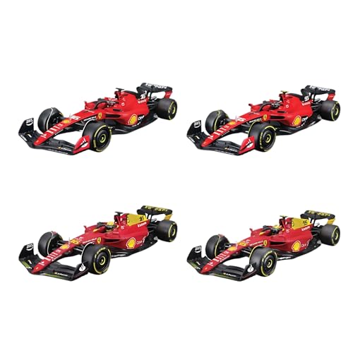 BBurago – Gift Pack 4 F1 Ferrari SF-23-4 Realistische Modellautos im Maßstab 1:43, offizielles Lizenzprodukt von Ferrari, Empfohlenes Alter 3+ Jahre von Bburago