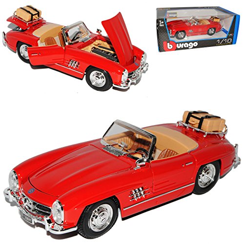 Mercedes-Benz 300SL Touring Roadster Cabrio Rot W198 1954-1963 18-12049 1/18 Bburago Modell Auto mit individiuellem Wunschkennzeichen von Bburago