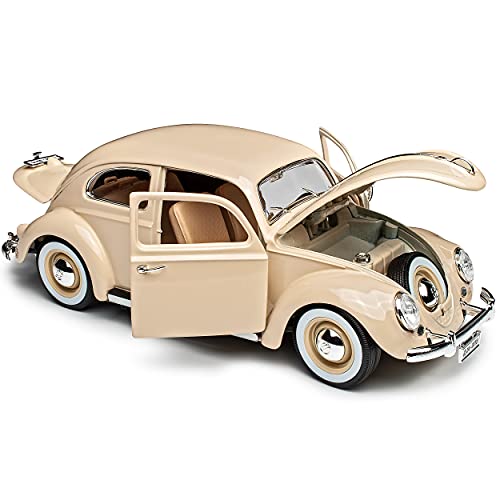 VW Käfer Beetle 1200 Ovali beige Modellauto 18-12029 Bburago 1:18 von Bburago