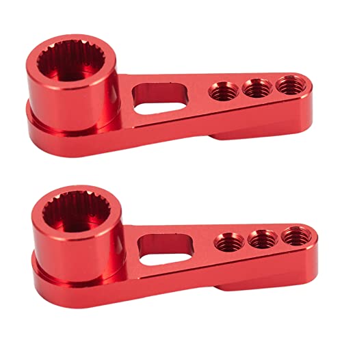 Bcowtte 2 Stück 25T Servo Arm Horn für A949 A959-B A969 A979 K929 RC Auto Teile, Rot von Bcowtte