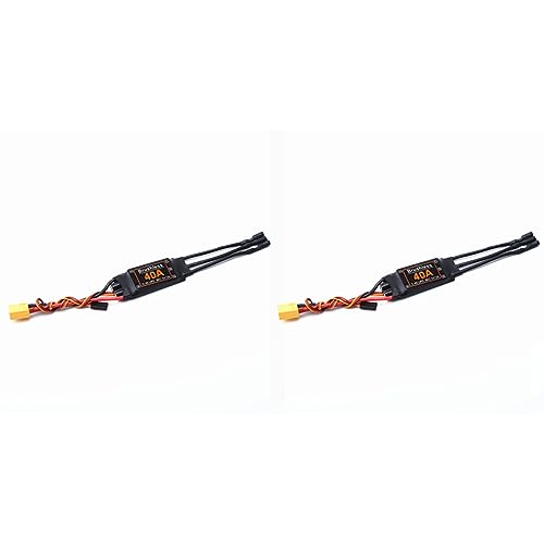 Bcowtte 2X 40A Bürstenlos ESC XT60 Stecker Langlebige RC Flugzeuge Spielzeug Zubehör für RC Hubschrauber mit Dem Starrflügelflugzeugen von Bcowtte