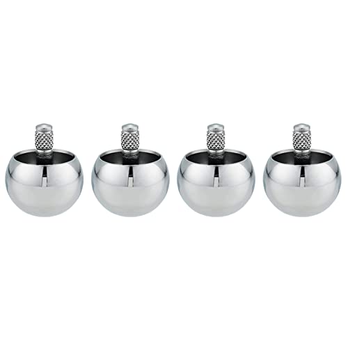 Bcowtte 4X Tippe Top Metall Oben Umdrehen Edelstahl Kreisel Erstaunliches Spielzeug Geschenk, Silber von Bcowtte