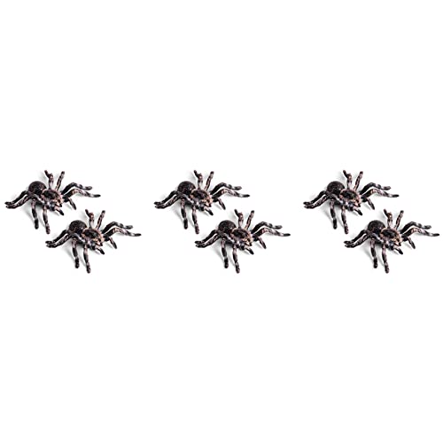 Bcowtte 6 Stück Serie 9,5 cm großes falsches Insektenmodell Spinne Realistisches Spielzeug Lustiges Spielzeug Allerheiligen gruselig Zubehör von Bcowtte