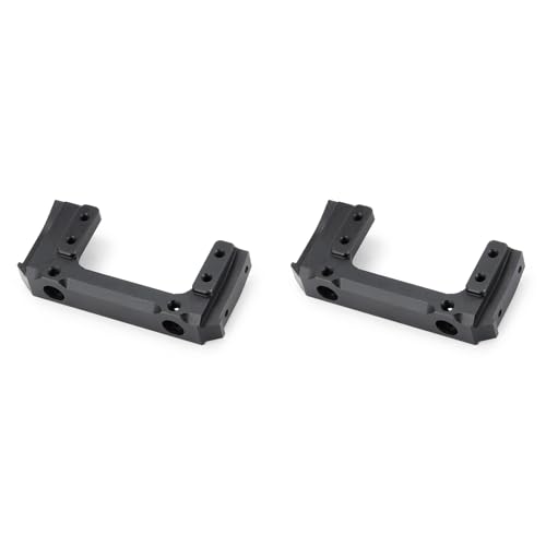 Bcowtte Vordere Stoßstangen-Halterung aus Aluminiumlegierung, Servo-Ständer für 1/10 RC Crawler Axial SCX10 II AX90046 90046 90047, Schwarz, 2 Stück von Bcowtte