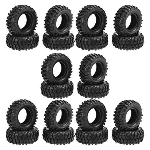 Bdukbduk 20 Stück 1,9 Gummi Reifen 1,9 Radreifen 96X40MM für 1/10 RC Crawler TRX4 Axial SCX10 III AXI03007 90046 von Bdukbduk