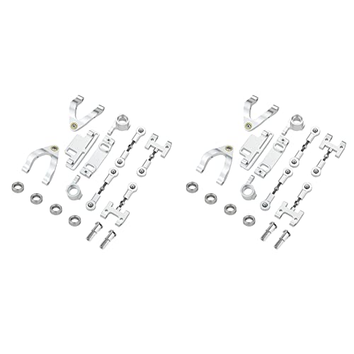 Bdukbduk 2X Metall Lenkung Schale Obere Untere Schwinge Sitz Lenkung Lenkschieber Drehung Block für D12 1/10 RC Auto Upgrade Teile, 2 von Bdukbduk