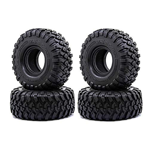 Bdukbduk 4 StüCk 118MM 1.9 Gummi Reifen Reifen Rad für 1/10 RC Crawler Auto Axial SCX10 90046 AXI03007 TRX4 D90 CC01 von Bdukbduk