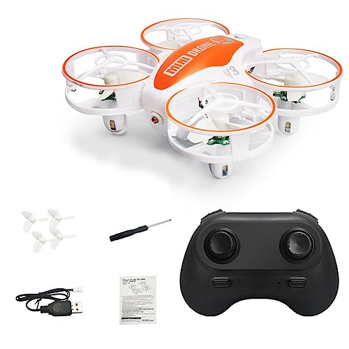 Bdukbduk Ferngesteuerte UAV RC Mini-Drohne RC EIN-Knopf-Start und Landung Hindernisvermeidung LED-Laternendrohne,Orange von Bdukbduk