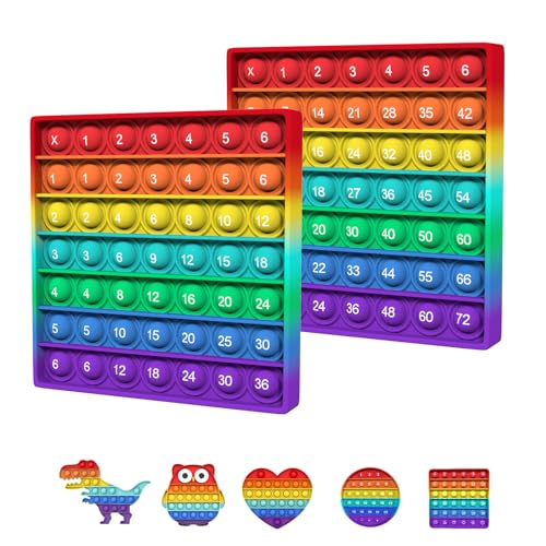 Bdwing Push and Pop Bubble Fidget Toy, Silikon Sensorisches Rainbow 1x1 Lernen Spiel Lernspielzeug für Kinder Einmaleins Spiel Digitaler, Geschenk für Jungen, Mädchen (Multiplikationsbrett-1 Pack) Bdwing Push and Pop Bubble Fidget Toy, Silikon Sensorisches Rainbow 1x1 Lernen Spiel Lernspielzeug für Kinder Einmaleins Spiel Digitaler, Geschenk für Jungen, Mädchen (Multiplikationsbrett-1 Pack) von Bdwing