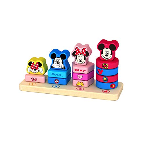 Be Imex TY010 15-teiliges MDFPly Holz-Stapel-Set, 23 x 6 x 12,3 mm, merhfarbig, 23 x 6 x 12.3 mm von Disney