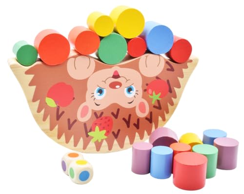 BeBuy24 Balancierspiel Igel - Motorikspielzeug aus Holz - Konzentration- und Geschicklichkeitsspiel für Kinder von BeBuy24