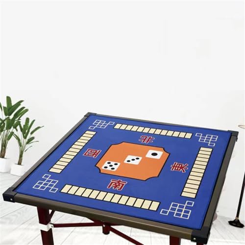 BeLongsYou Mahjong Matte, Anti-Rutsch Mahjong Abdeckung Matte Brettspiele Tischabdeckung Mahjong Tischtuch Tischschutzkissen Kachel Quadrat Universal Kachel Spiel Kissen,Blue a,40x40cm von BeLongsYou