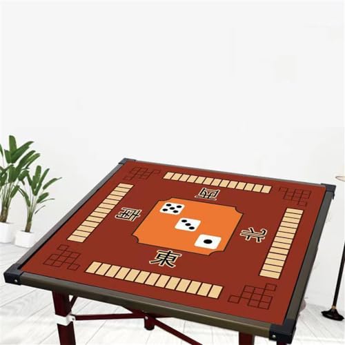 BeLongsYou Mahjong Matte, Anti-Rutsch Mahjong Abdeckung Matte Brettspiele Tischabdeckung Mahjong Tischtuch Tischschutzkissen Kachel Quadrat Universal Kachel Spiel Kissen,Brown a,100x100cm von BeLongsYou