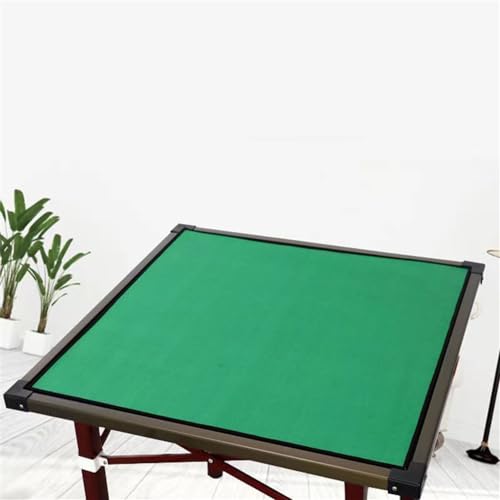 BeLongsYou Mahjong Matte, Anti-Rutsch Mahjong Abdeckung Matte Brettspiele Tischabdeckung Mahjong Tischtuch Tischschutzkissen Kachel Quadrat Universal Kachel Spiel Kissen,Green b,100x100cm von BeLongsYou