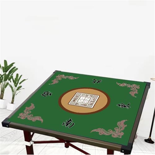 BeLongsYou Mahjong Matte Anti Rutsch Geräuschunterdrückung Tischabdeckung Für Mahjong Paigow Poker Kartenspiele Domino Brettspiele rutschfeste Matte,Grün,40x40cm von BeLongsYou